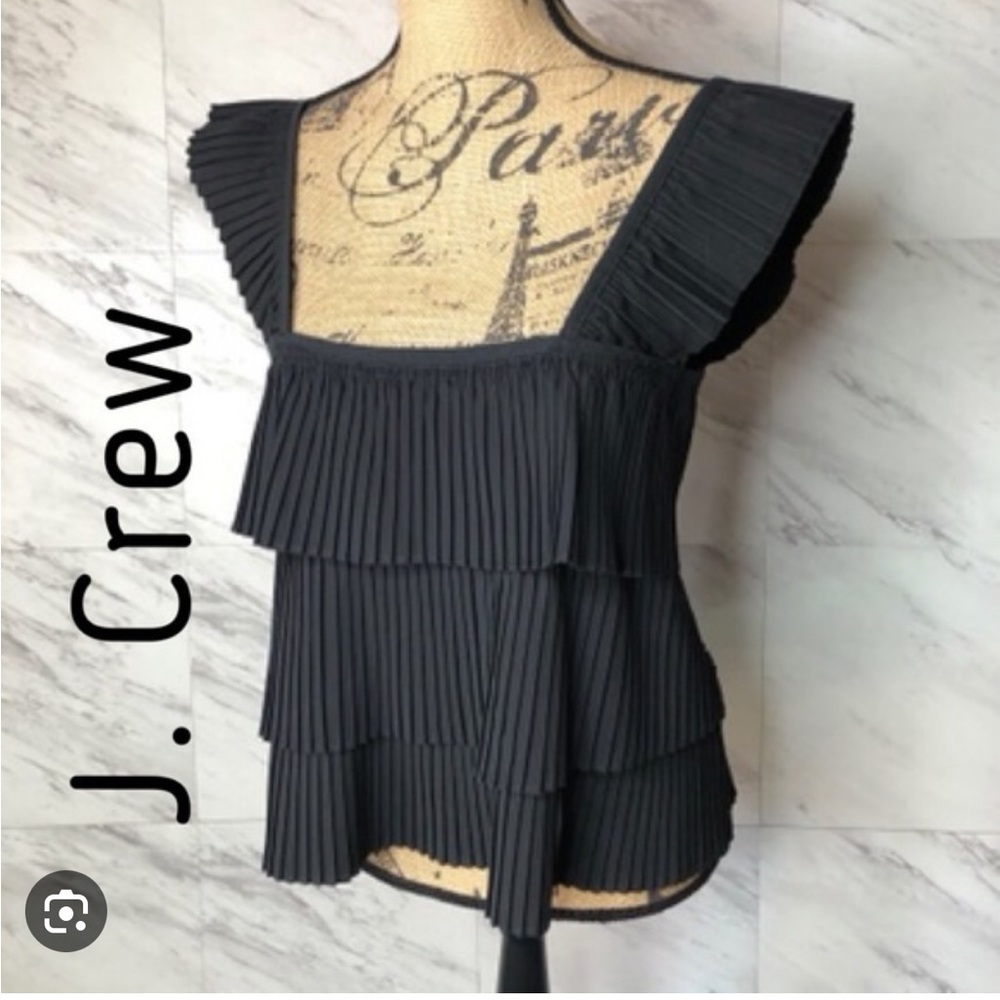 NWT J. Crew cotton pleated top